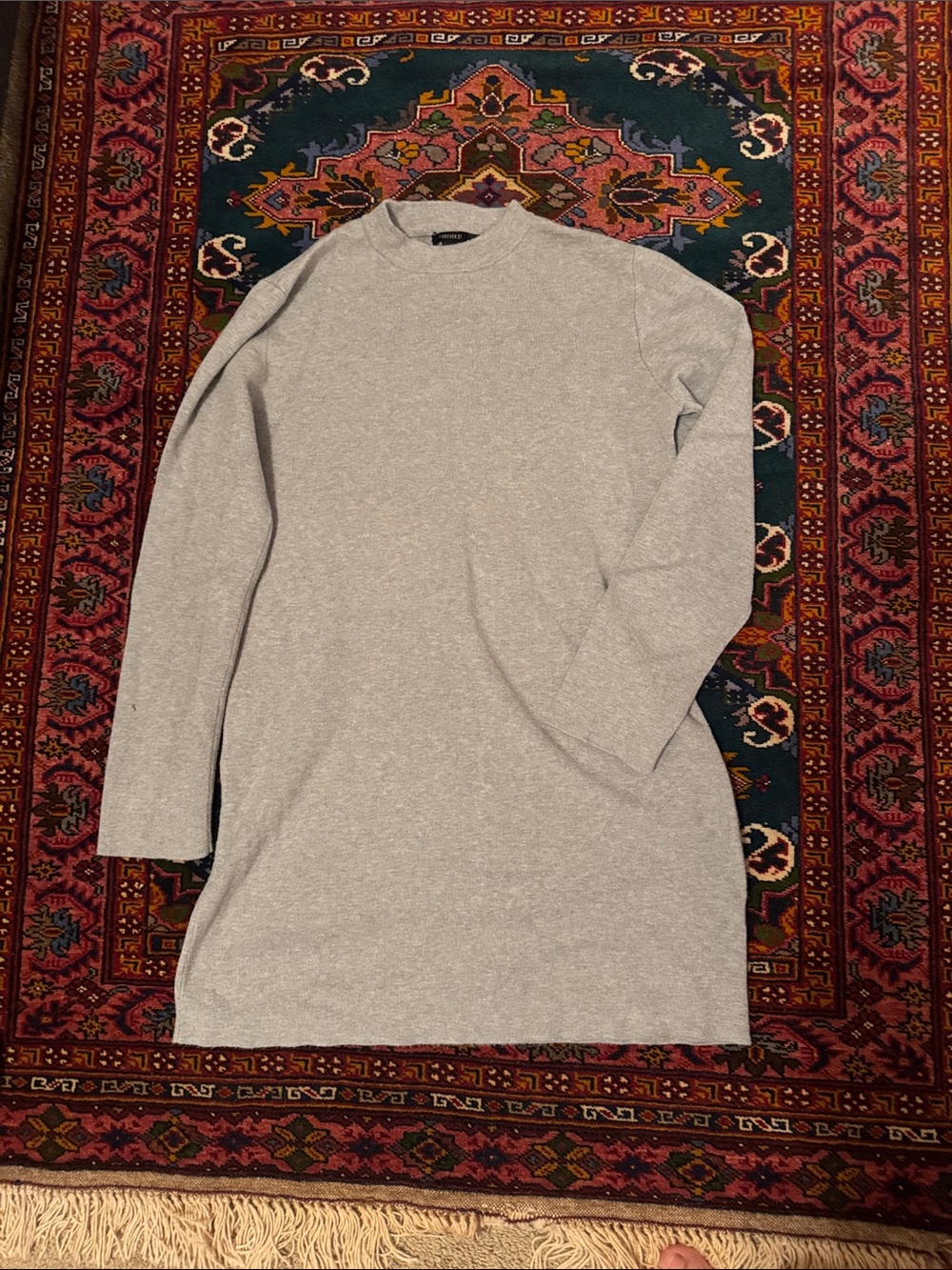 Forever 21 Light Gray Knit Pullover Dress